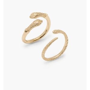 All Saints Set Of 2 Serpent In Warm Gold,  NIB